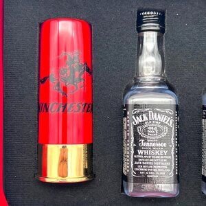 Jack Daniels Winchester Shotgun Shell Replica Shot Glass Tumbler Gift Set In Box
